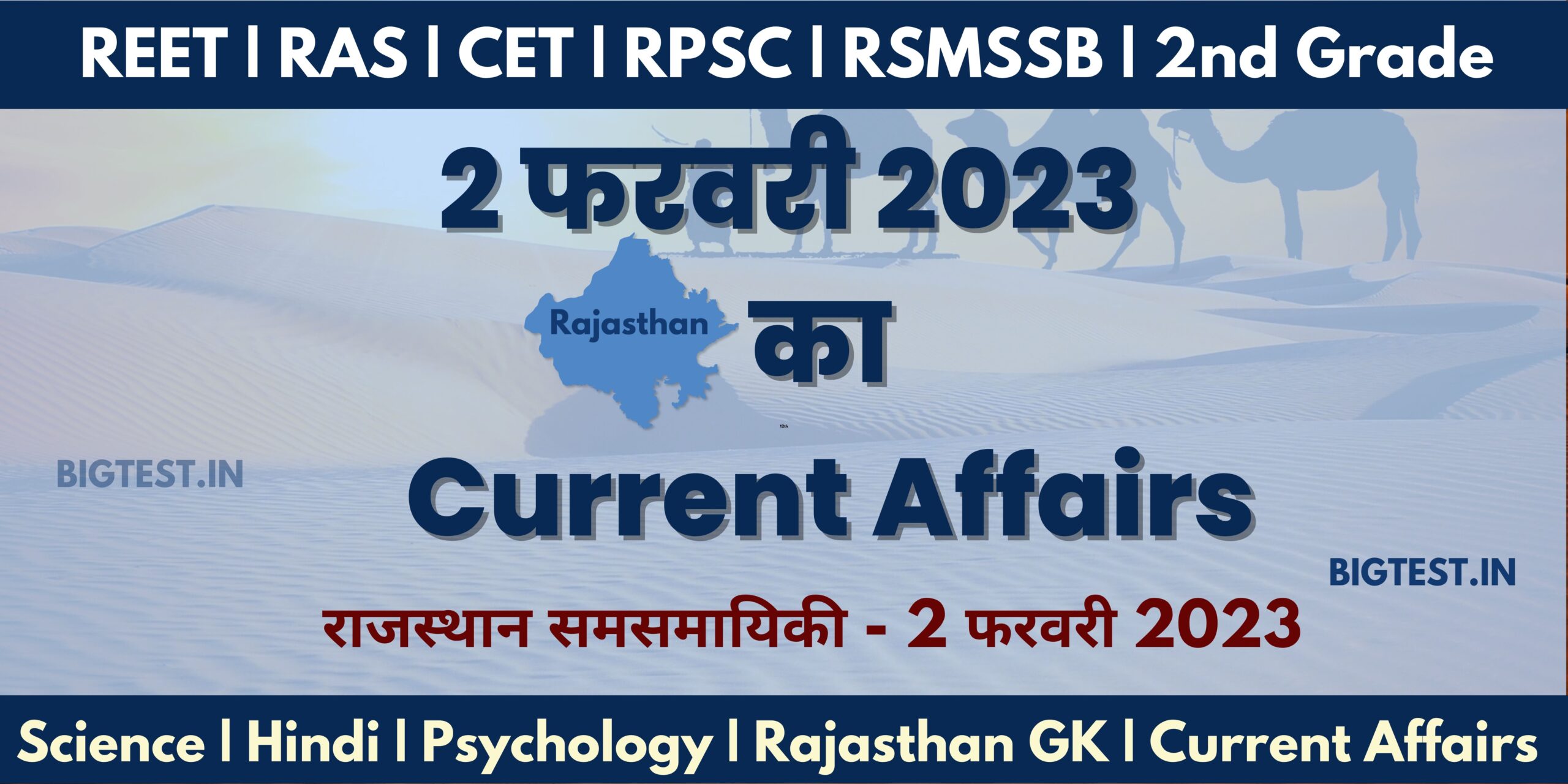 2 February 2023 Rajasthan Current Affairs in Hindi - Rajasthangyan.in
