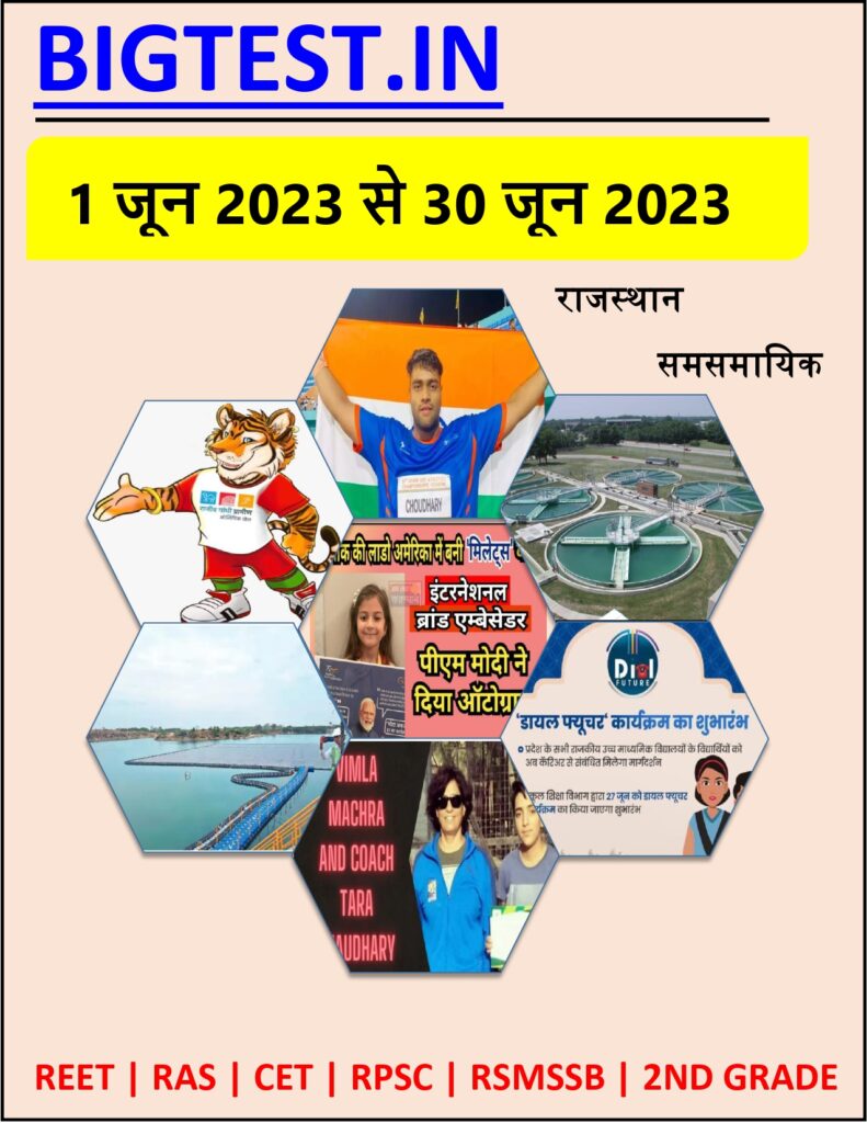 June 2023 Rajasthan Current Affairs PDF in Hindi - Rajasthangyan.in